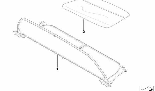 Deflector de viento delantero izquierdo OEM 54347164868 para MINI Cabrio R52 (11/2002 - 07/2008). Original MINI.
