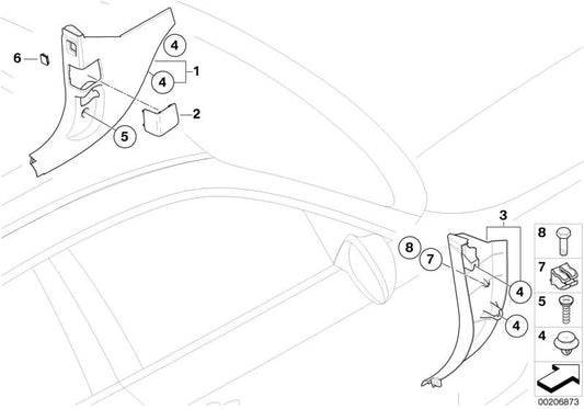 Steckerabdeckung OBD OEM 51437144969 für BMW E81, E82, E87, E87N, E88. Original BMW Stück.