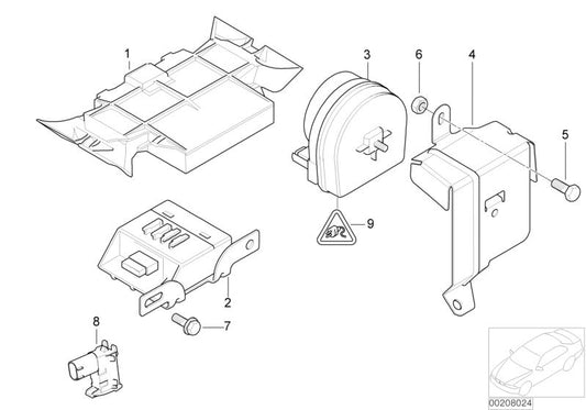 Indicador de inclinación OEM 65756923207 para MINI R50, R53 (2000-2006). Original MINI.