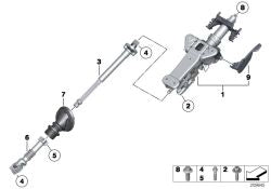 Árbol de dirección regulación manual OEM 32306795346 para BMW Serie 5 F07, F10, F11, F10 LCI, F11 LCI. Original BMW.