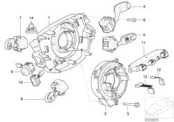 Interruptor de limpiaparabrisas OEM 61316959987 para BMW Serie 7 E65, E66, E67 (2002-2008). Original BMW.