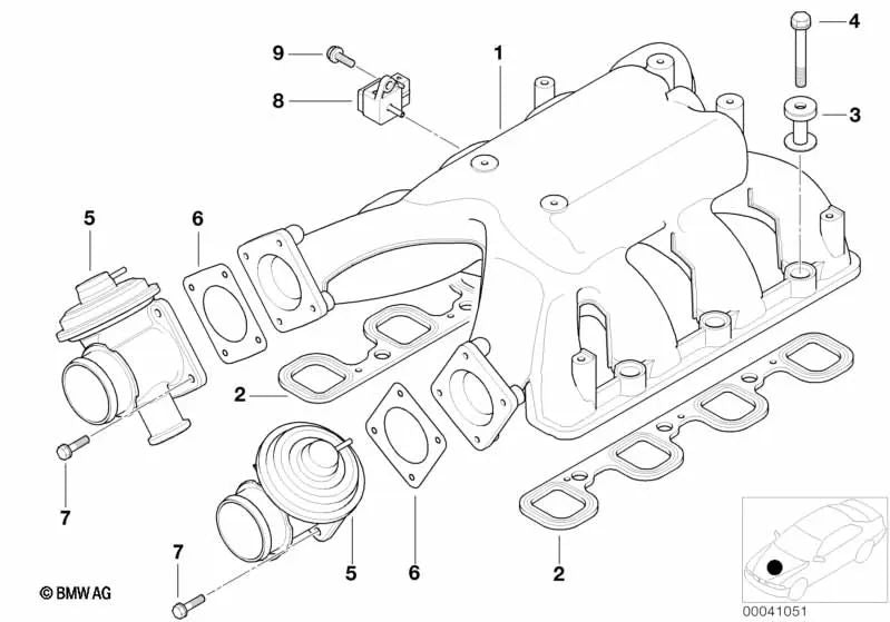 Profildichtung per BMW 7 E38 Series, E65 (OEM 11610004356). BMW originale