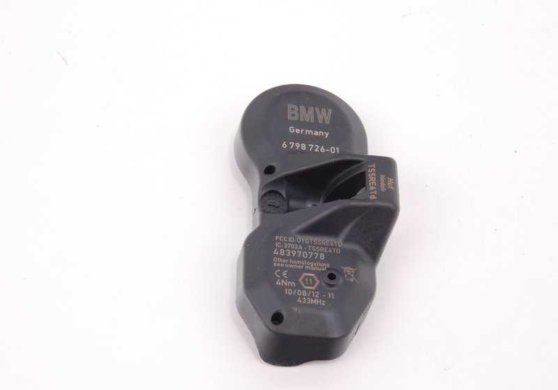 Módulo sensor presión neumáticos (RDC) OEM 36236798726 para BMW E82 y E88 {128i, 135i, 135is}. Compatible con modelos con sistema RDC y frecuencia 433 MHz. Original BMW.