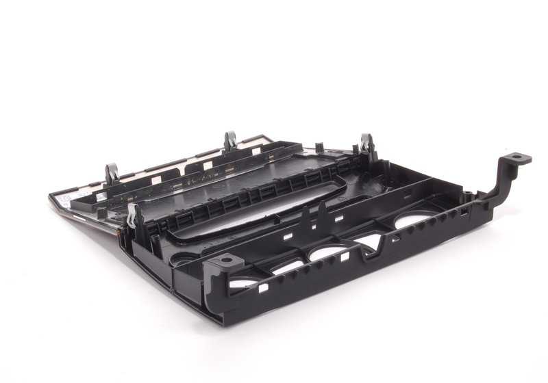 Moldura salpicadero en madera de álamo central OEM 51456951037 para BMW E60, E61. Original BMW.