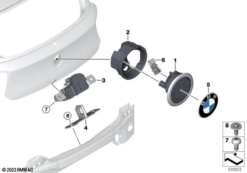 TORX -Schraube für BMW F20, F21, F52 Serie 1, F22, F23, F87 Serie 2, E90, E91, F30, F31, F35, F80 Serie 3, F32, F82 Serie 4, E60, F10, F18 Serie 5, F01, F02, F04, G11, G12 Serie 7, I01 (OEM 07147153762). Original BMW.