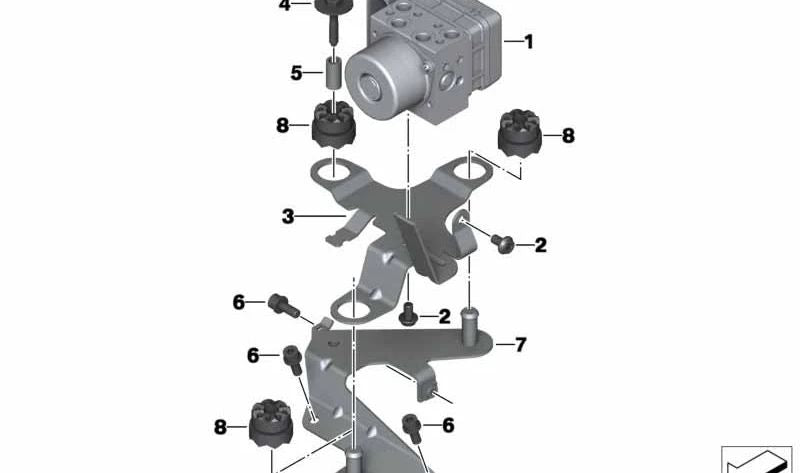 Soporte modulador de presión OEM 34518522968 para motos BMW F800GT, F800R. Original BMW Motorrad.