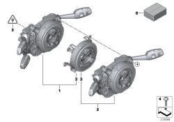 Unidad de interruptores árbol de dirección OEM 61319123048 para BMW E90, E92, E93, Z4 E89. Original BMW.