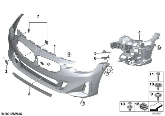 Vordere Druckstoßstange für die BMW 2 G42 -Serie (OEM 51115A33629). Original BMW
