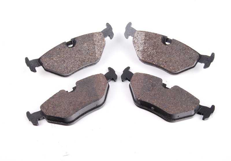Juego de pastillas de freno traseras sin asbesto OEM 34211158221 para BMW E34 M5 y BMW E32 750i/750iL. Original BMW.