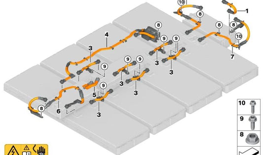 Conector de módulo para BMW G26E, G26F, G60, G61, G68 (OEM 61278854145). BMW original
