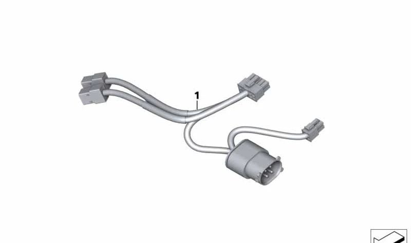 Mazo de cables LED luz de destellos OEM 61128544606 para BMW Motorrad F750GS, F850GS. Original BMW Motorrad.