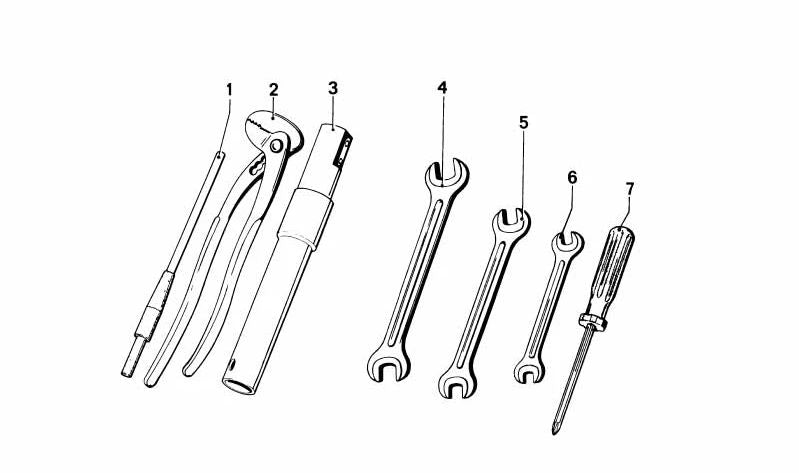 Clé à double bouche fixe 71119690009 pour BMW E21, E12, E23. BMW d'origine.