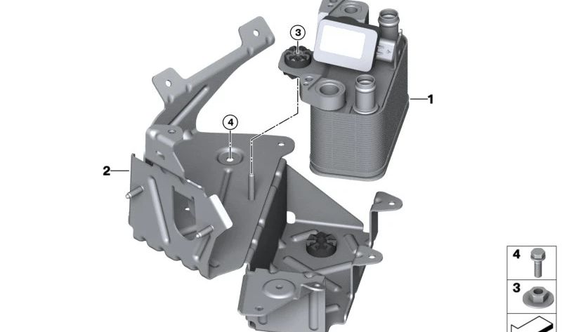 Prise en charge du refroidisseur OEM 64509461549 pour BMW G26. BMW d'origine.