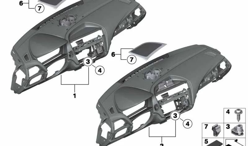 OEM 51459270595 dashboard for BMW F20, F21, F22, F23, F87. Original BMW.