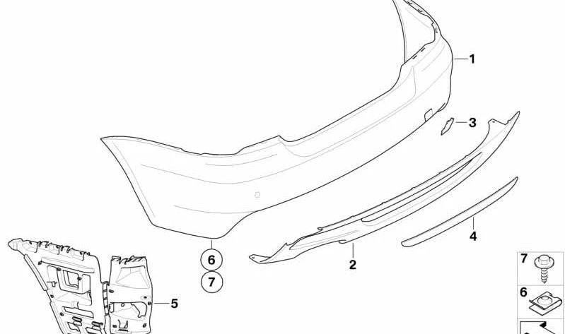 Animação de reboque para BMW 1 E82 Series, E88 (OEM 51127892601). BMW original