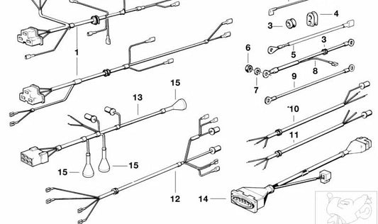 Cabo da bateria positivo OEM 61121243216 para BMW E12, E21, E23, E24, E28. BMW original.