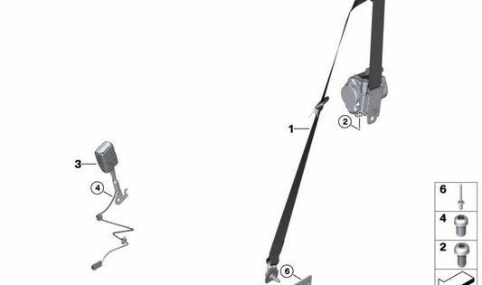 Rivet di pressione OEM 22116789829 per BMW F80, F82, I15. BMW originale.