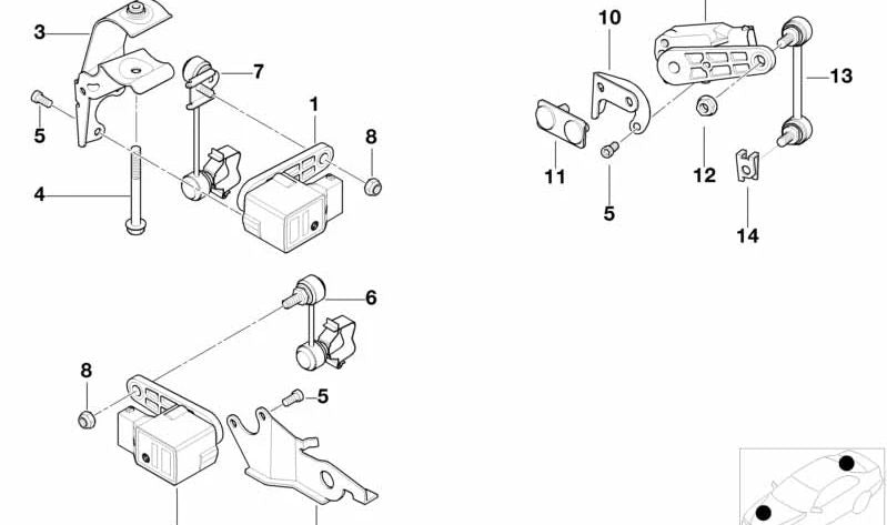 Rótula de suspensión delantera OEM 31121094607 para BMW E39. Original BMW.