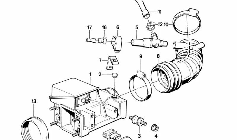 Soporte de fijación OEM 13411708832 para BMW E30, E28, E34, Z1. Original BMW.