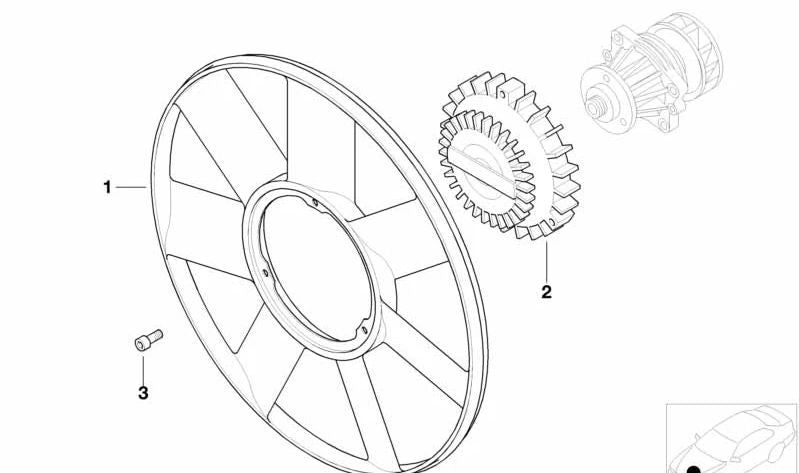 Embrague viscoso del ventilador OEM 11522249216 para BMW E46, E39, E38, E65, E66, E53. Original BMW.