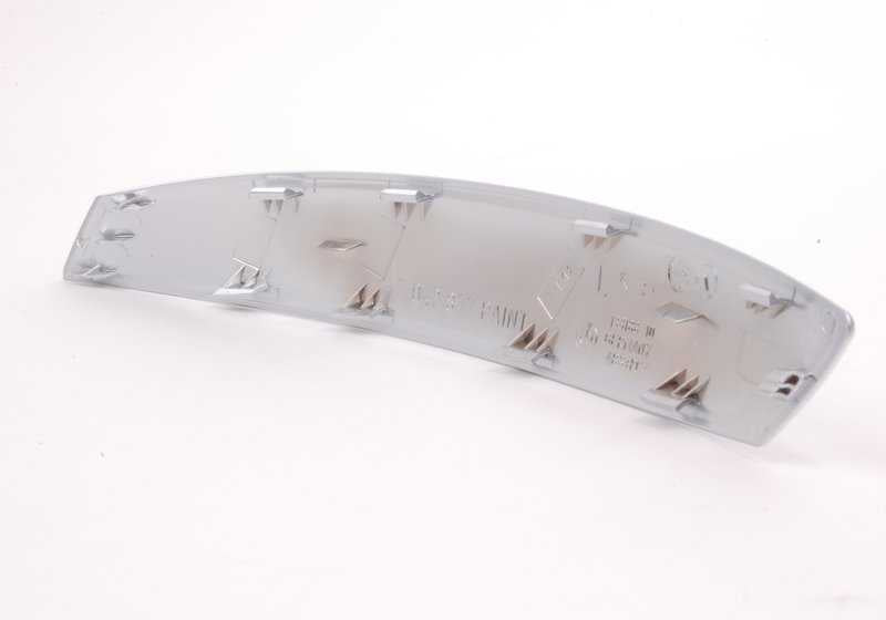 Embellecedor interior tirador puerta izquierda OEM 51418040695 para BMW Z4 E85, E86. Acabado cromo perlado. Original BMW.