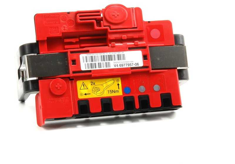 Distribuidor de corriente con fusibles OEM 61146977957 para BMW E70, E71. Original BMW.