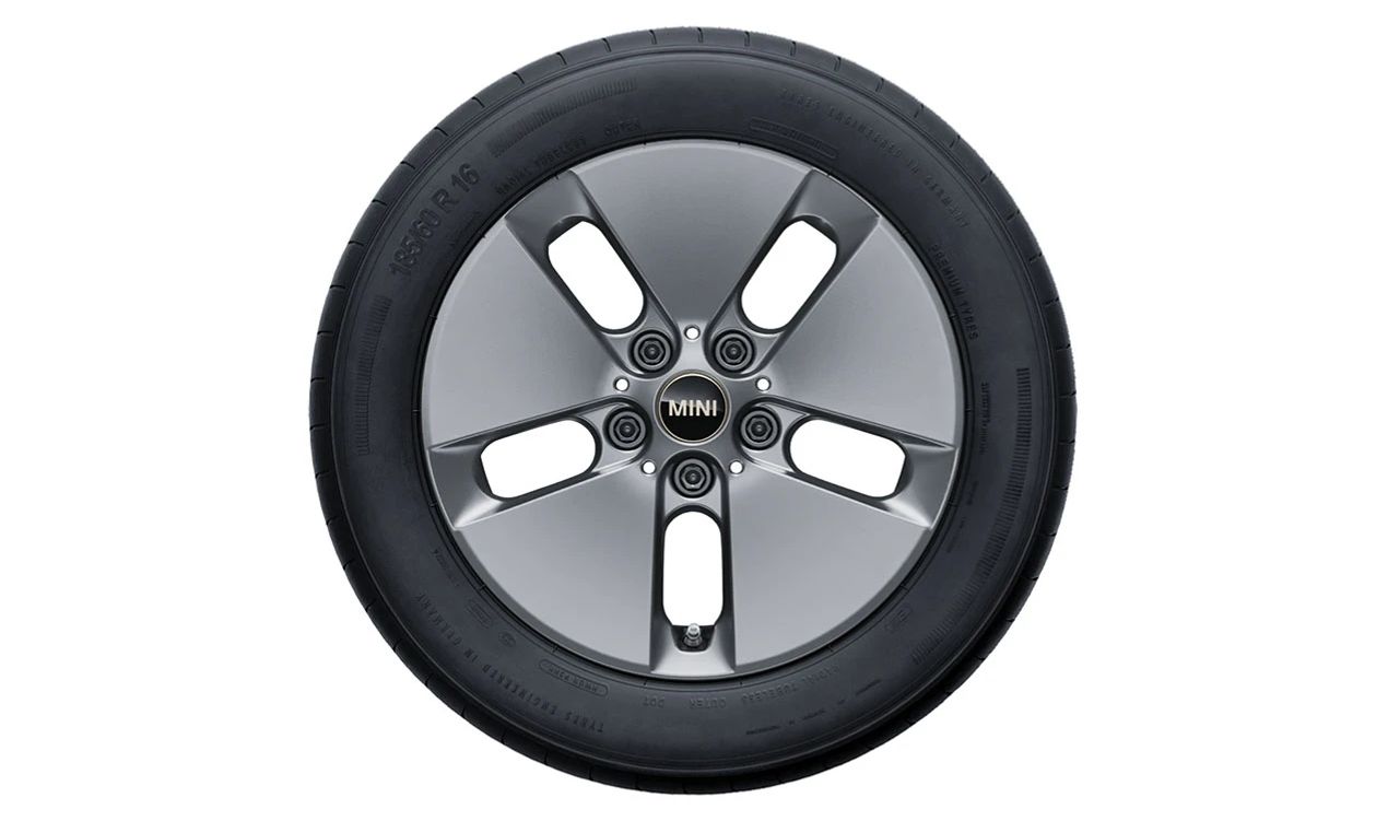 Llanta de aleación 5,5Jx16 ET34 Pin Spoke 961 lightning grey OEM 36115A3E642 para MINI F65 Cooper C, F66 Cooper C, Cooper S, F67 Cooper C... y más. Original MINI