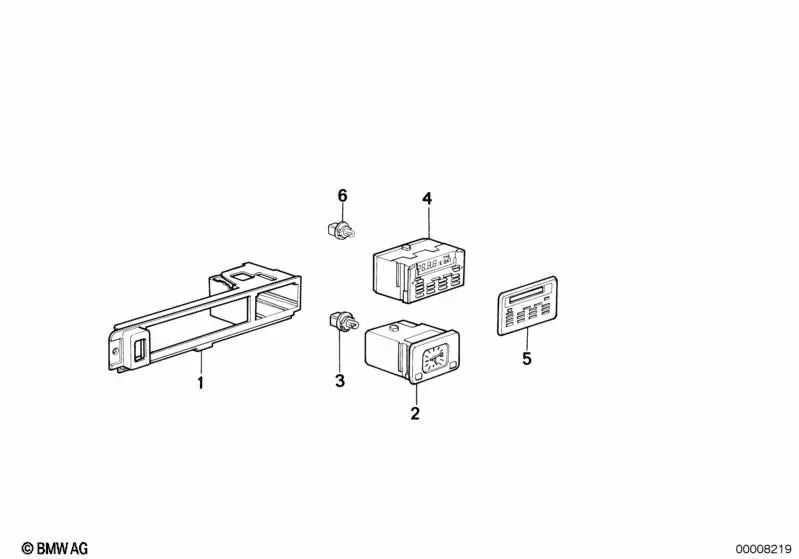 Horloge de tableau de bord OEM 62131374282 pour BMW Série 5 E34, Série 7 E32. Véritable BMW.