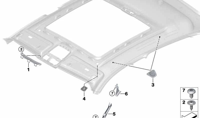 Basis der Basis des Rarvist OEM 51449484319 für BMW X6 F96 und G06. Originaler BMW Ersatz.