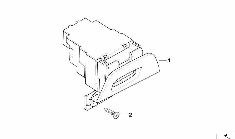 Ranura para llave inteligente OEM 66129172369 para BMW E81, E82, E87, E88. Original BMW.