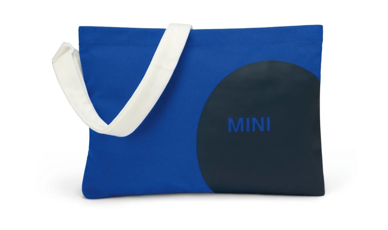 Bolso musette Car Face Detail azul/índigo OEM 80225B320C6 válido para MINI. Original MINI.