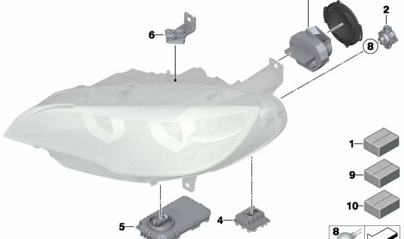 OEM -Schraubset 63117311077 für BMW E70 und E71 (x5 m, x6 m, xdrive30d). Kompatibel mit Modellen zwischen 2008 und 2014. Original BMW.