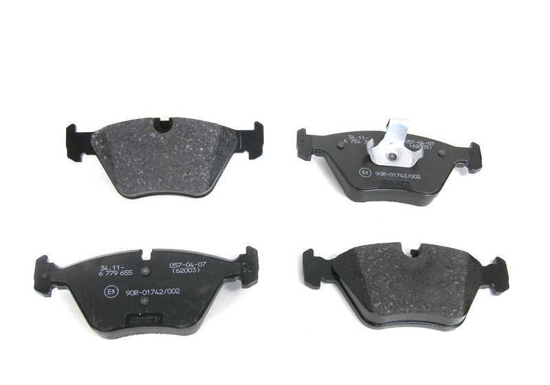 Juego de pastillas de freno sin asbesto OEM 34116779652 para BMW E46, E85, E86. Original BMW.