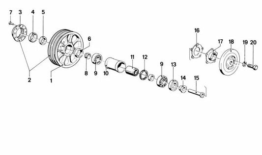 Junta OEM 36311230430 para BMW R50. Original BMW.