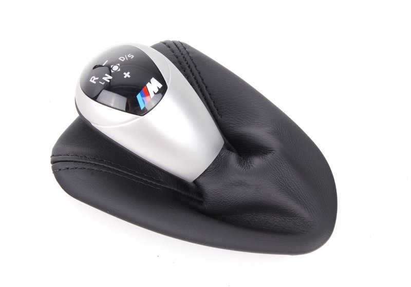 Pomo de cambio M Performance OEM 25122283705 para BMW E90, E90N, E92, E92N, E93, E93N con cambio DKG Drivelogic. Con logo M Performance y funda incluida. Original BMW.