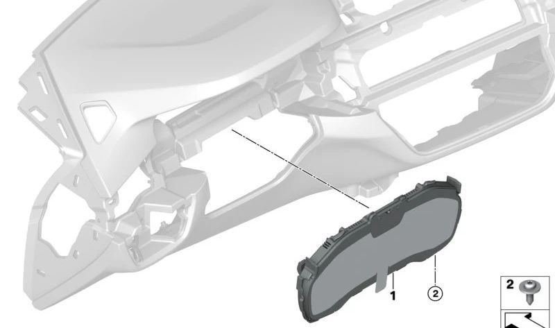 Pantalla de instrumentos multifunción OEM 62108089395 para BMW F90, F97, F98. Cuadro digital original BMW para salpicadero, compatible con modelos Serie 5 M5, X3 M y X4 M.
