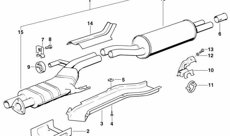 Embellecedor de escape cromado 42 mm OEM 82119413972 para BMW E12, E28, E24. Mejora estética del tubo de escape. Original BMW.