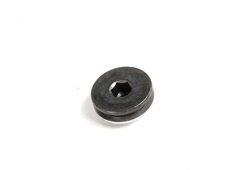 Tornillo de cierre con arandela OEM 11361438338 para BMW E36, E46, E39, E60, E61, E38, E65, E66, E83, E53, Z3, E85. Original BMW.