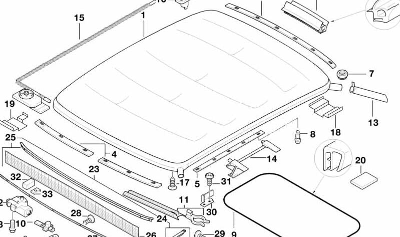 Countersunk head screw for BMW 3 Series E36 (OEM 54112489790). Original BMW