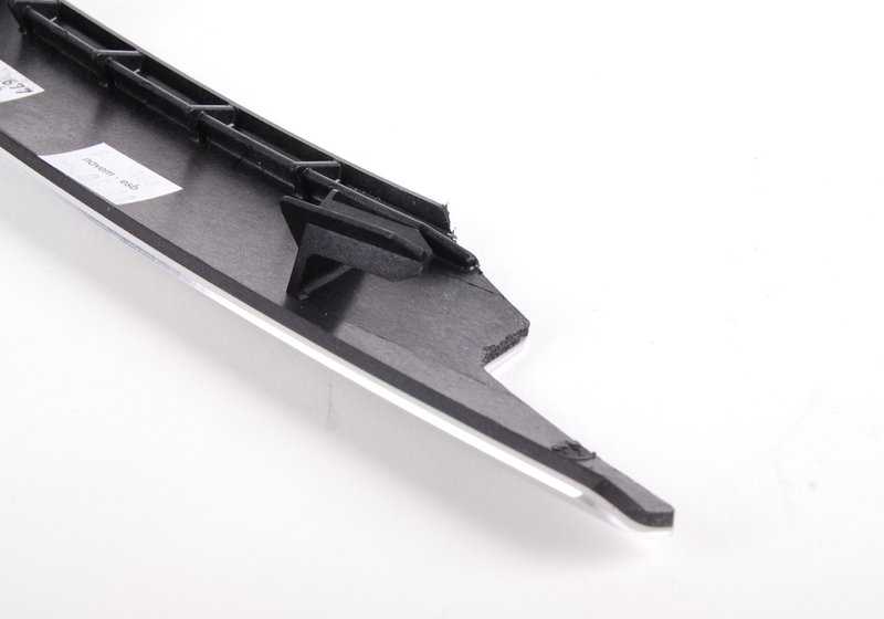 Moldura de aluminio consola central izquierda OEM 51166969541 para BMW E70, E71, E72. Original BMW.