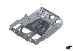 Centro de funciones del techo OEM 61316999736 para BMW F20, F21, F22, F30, F32, F36, F87, F80, F82... y más. Original BMW.