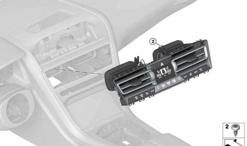 Painel de controle climático automático para BMW F91, F92, F93, G14, G15, G16 (OEM 64114A176A7). BMW original