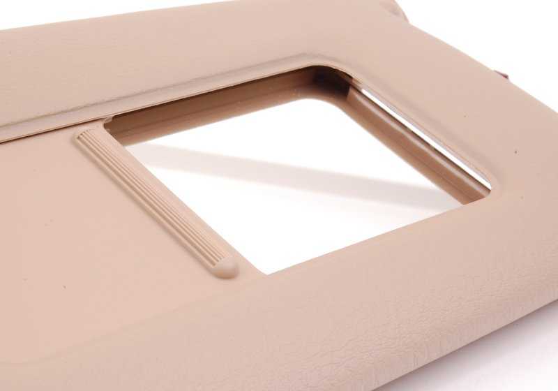 Parasol derecho con luz beige OEM 51168237646 para BMW E46. Original BMW.