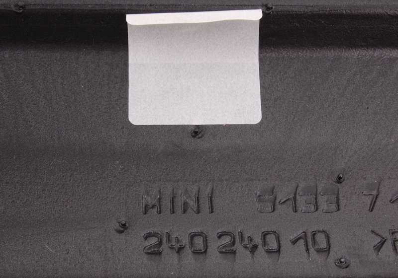 Embellecedor pilar delantero derecho OEM 51337119718 para MINI R50, R53. Pieza original MINI. Ideal para sustituir moldura exterior del pilar A lado acompañante.