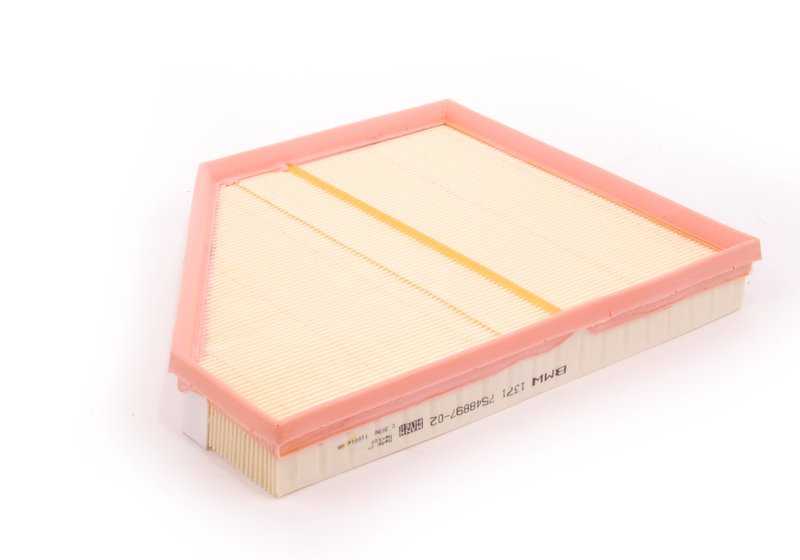 Filtro de aire izquierdo OEM 13717548897 para BMW E70. Original BMW.