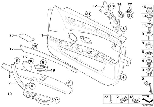 Tuerca hexagonal autoblocante M4 OEM 07146949299 para BMW E60, E61. Compatible con múltiples versiones del BMW Serie 5 (520d, 520i). Pieza original BMW.
