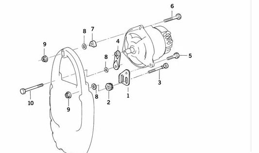 Tornillo hexagonal M8X50 OEM 07119902683 para motos BMW R1100GS, R1150GS, R850R, R1200C... y más. Original BMW Motorrad.