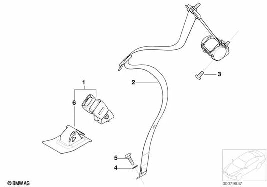 Tornillo OEM 07136800030 para MINI R50, R53, R56, Cabrio R57, Coupé R58, Roadster R59... y más. Original MINI.