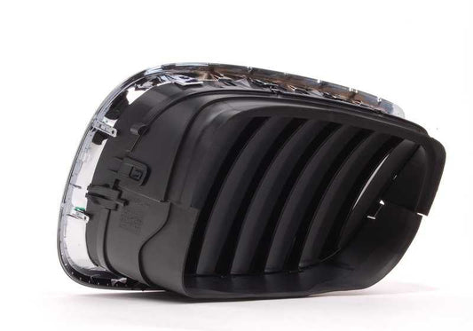 Rejilla de adorno delantera derecha OEM 51137157688 para BMW X5 E70, X5 E70 LCI, X6 E71. Original BMW.