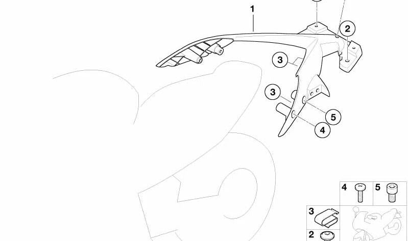Sujetacables para BMW Serie 3 E21, E30 Serie 5 E12, E28, E34 Serie 6 E24 Serie 7 E23, E32 Serie 8 E31 (OEM 61131353865). Original BMW